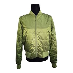 Lululemon Non Stop Green Reversible Bomber Jacket Women's Size 8